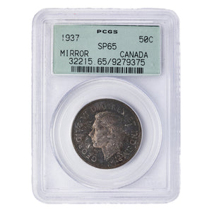 SOLD Canada 1937 50 Cents Half Dollar Silver Coin - PCGS Mirror Specimen SP-65