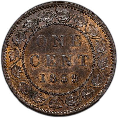 SOLD Canada 1859 Narrow 9 1 Large Cent Coin - UNC+ RB