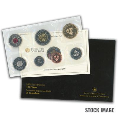 Canada 2004 The Poppy Test Token 7-Coin PL Proof-Like Mint Coin Set - Envelope + COA