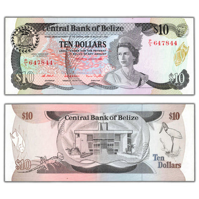 SOLD Belie 1987 $10 Ten Dollars Note P #48a - Crisp EF/AU