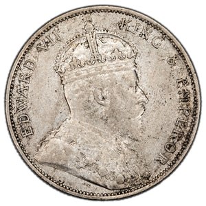 SOLD Hong Kong 1904 50 Cents Silver Coin - EF/AU