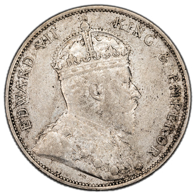 SOLD Hong Kong 1904 50 Cents Silver Coin - EF/AU