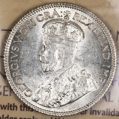 SOLD Canada 1934 25 Cents Quarter Silver Coin - ICCS MS-62