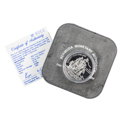 SOLD Bermuda 1987 $25 Sean Venture .999 Fine Palladium 1oz Coin