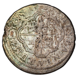 Spain 1723 Seville Two Reales Silver Coin - Damaged