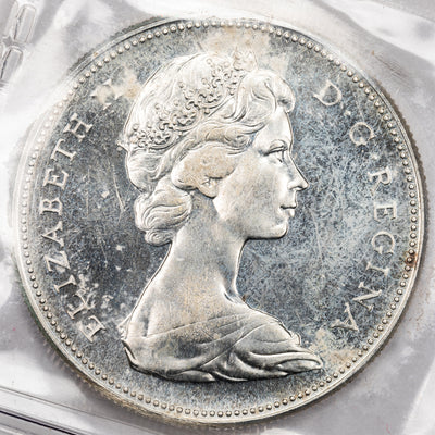 SOLD Canada 1967 Diving Goose $1 Silver Dollar Coin - ICCS MS-64