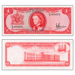 SOLD Trinidad & Tobago 1964 $1 One Dollar Note P #26c - UNC
