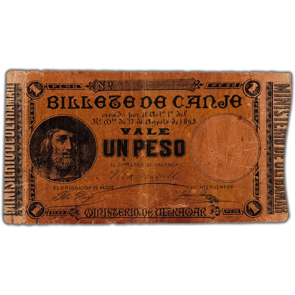 SOLD Puerto Rico 1895 1 One Peso Note P #7c - Circulated - The Toronto ...