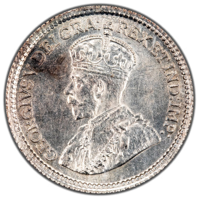 Canada 1914 5 Cents Silver Coin - ICCS MS-63