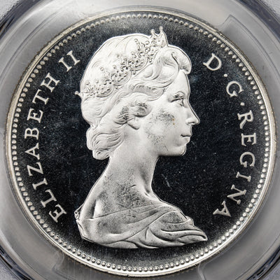 SOLD Canada Proof Like 1966 Large Beads $1 Silver Dollar Coin - PGS PL-67 Cameo