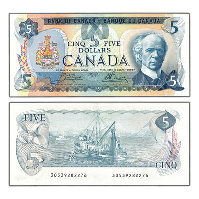 $5 1979 Bank of Canada Note Crow-Bouey BC-53b - AU/UNC