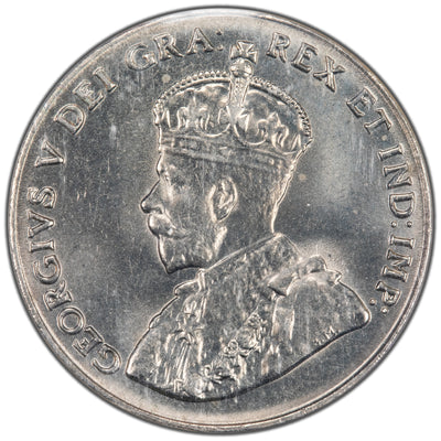 Canada 1928 5 Cents Nickel Coin - ICCS MS-65