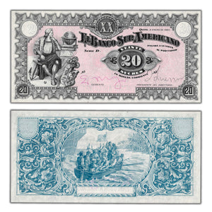 SOLD Ecuador El Banco Sur Americano 1920 20 Sucres Remainder Note P #S253