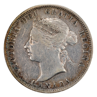SOLD Canada 1892 25 Cents Quarter Silver Coin - ICCS VF-30