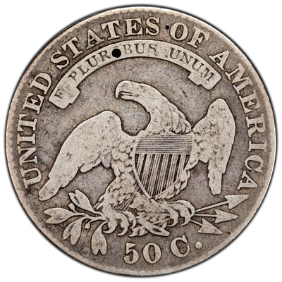 United States 1830 Small O 50 Cents Capped Bust Half Dollar Silver Coin - Graffiti