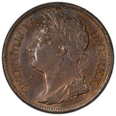 SOLD Ireland Hibernia 1822 1 One Penny Coin - EF+