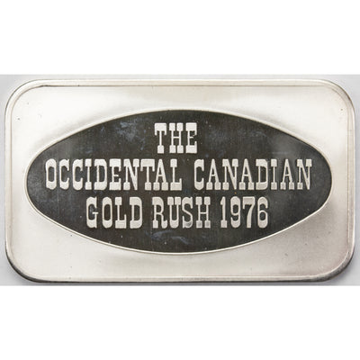 SOLD Johnson Matthey Mallory JM&M 1oz .999 Fine Silver Bar Occidental Gold Rush 1976