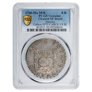 SOLD Mexico 1760 Mo-MM 8 Reales Silver Coin Calico-1073 - PCGS XF Detail Cleaned