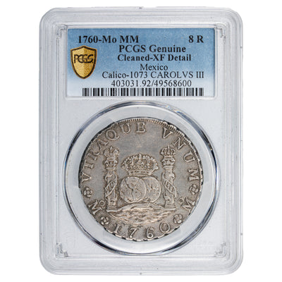 SOLD Mexico 1760 Mo-MM 8 Reales Silver Coin Calico-1073 - PCGS XF Detail Cleaned