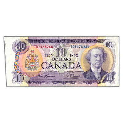 $10 1971 Bank of Canada Note TD Prefix - Light Cutting Error