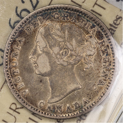 SOLD Canada 1887 10 Cents Dime Silver Coin - ICCS VF-20
