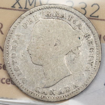 SOLD Canada 1892 Large 9 10 Cents Dime Silver Coin - ICCS G-4