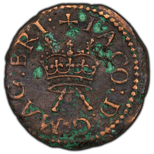 Ireland 1603-26 James I Farthing Coin MM: Cross S-6522