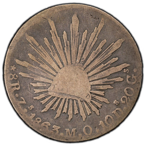 SOLD Mexico 1863 Zs-MO 8 Reales Silver Coin