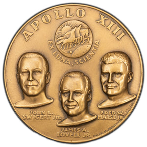 SOLD United States 1970 Apollo 13 Ralph Menconi Medal 63mm