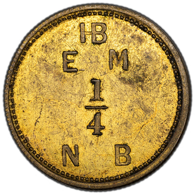 SOLD Hudsons Bay Company (1857) Eastmain 1/4 Made Beaver Token CH #FT3 BR #928