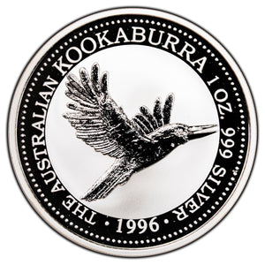 SOLD Australia 1996 $5 1oz .999 Fine Silver Kookaburra - In Capsule