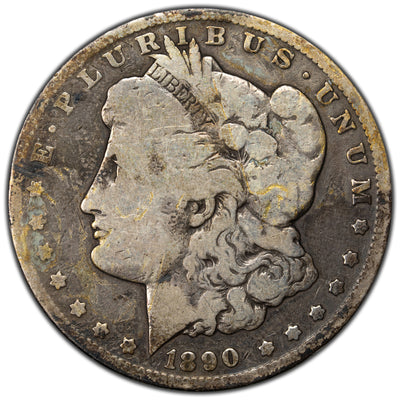 United States 1890-CC $1 Morgan Silver Dollar Coin - Cleaned