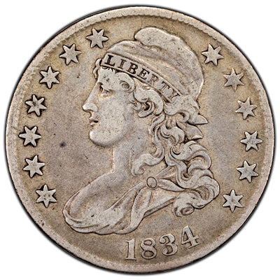 SOLD United States 1834 50 Cents Capped Bust Half Dollar Silver Coin