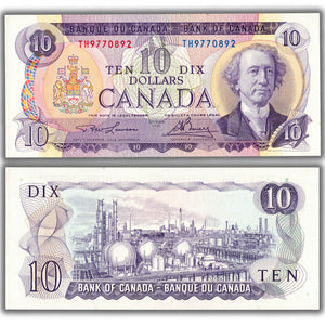 SOLD $10 1971 Bank of Canada Note Lawson-Bouey TH Prefix BC-49c - Choice UNC