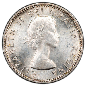 SOLD Canada 1956 Dot 10 Cents Silver Coin - MS-63