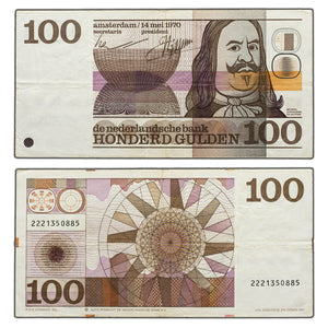 SOLD Netherlands 1970 100 Gulden Note P #93a