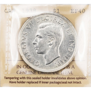 SOLD Canada 1938 $1 Silver Dollar Coin - ICCS EF-40 (mark)