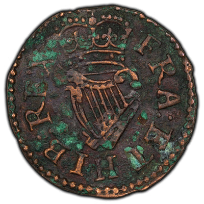 Ireland 1603-26 James I Farthing Coin MM: Cross S-6522