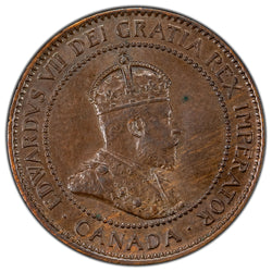 SOLD Canada 1906 1 One Large Cent Coin - Almost Uncirculated (spot)