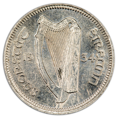 Ireland 1934 3 Three Pence Coin - Uncirculated