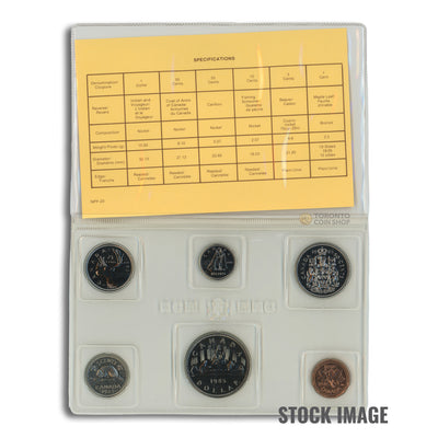Canada 1985 Experimental 6-Coin PL Proof-Like Mint Coin Set - Envelope + COA