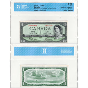 SOLD $1 1954 Bank of Canada Note Devil Face H/A Prefix BC-29b - CCCS F-15