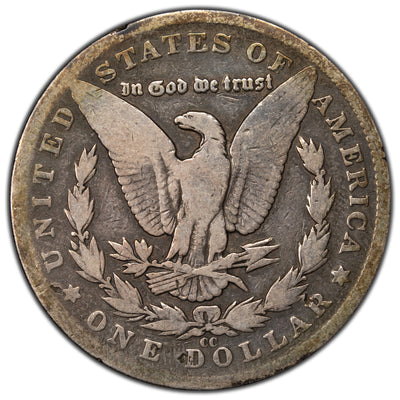 United States 1890-CC $1 Morgan Silver Dollar Coin - Cleaned