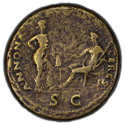 SOLD Ancient Rome Nero AD 65 Sestertius Coin RIC I #431