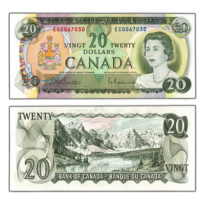 $20 1969 Bank of Canada Note Beattie-Rasminsky EC Prefix BC-50a - Uncirculated