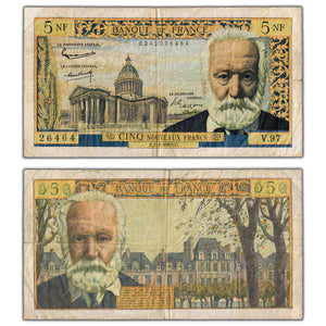 France 1963 5 New Francs Note P #141a - Pinholes