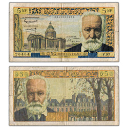 France 1963 5 New Francs Note P #141a - Pinholes