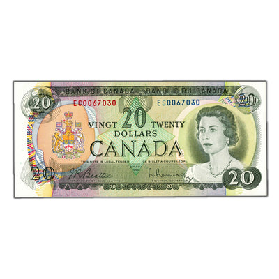 $20 1969 Bank of Canada Note Beattie-Rasminsky EC Prefix BC-50a - Uncirculated