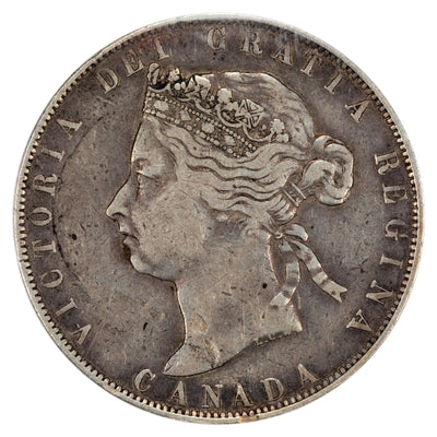 SOLD Canada 1894 50 Cents Half Dollar Silver Coin - ICCS F-15