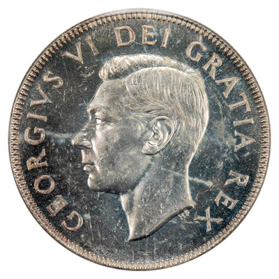 Canada 1949 50 Cents Half Dollar Silver Coin - ICCS MS-63